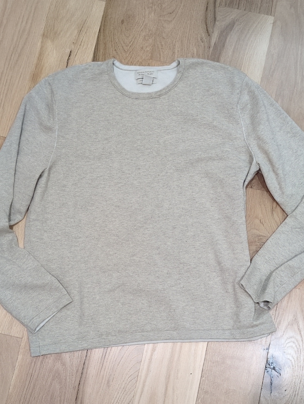 Banana Republic Light Cream Oatmeal Crewneck Sweater Cashmere And Cotton L